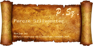 Percze Szilveszter névjegykártya